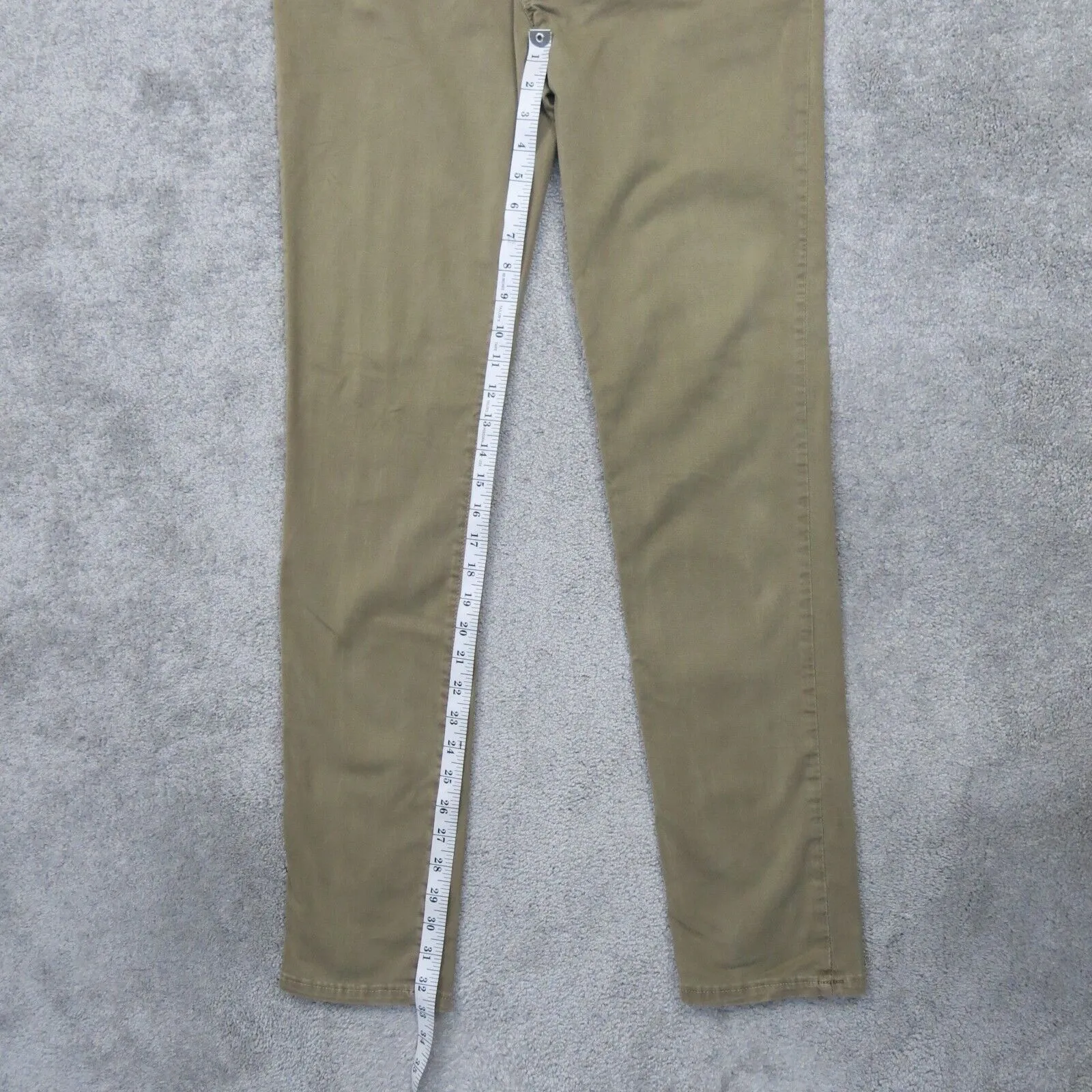 American Eagle Mens Straight Leg Jeans Mid Rise Cotton Beige Green Size W33XL34