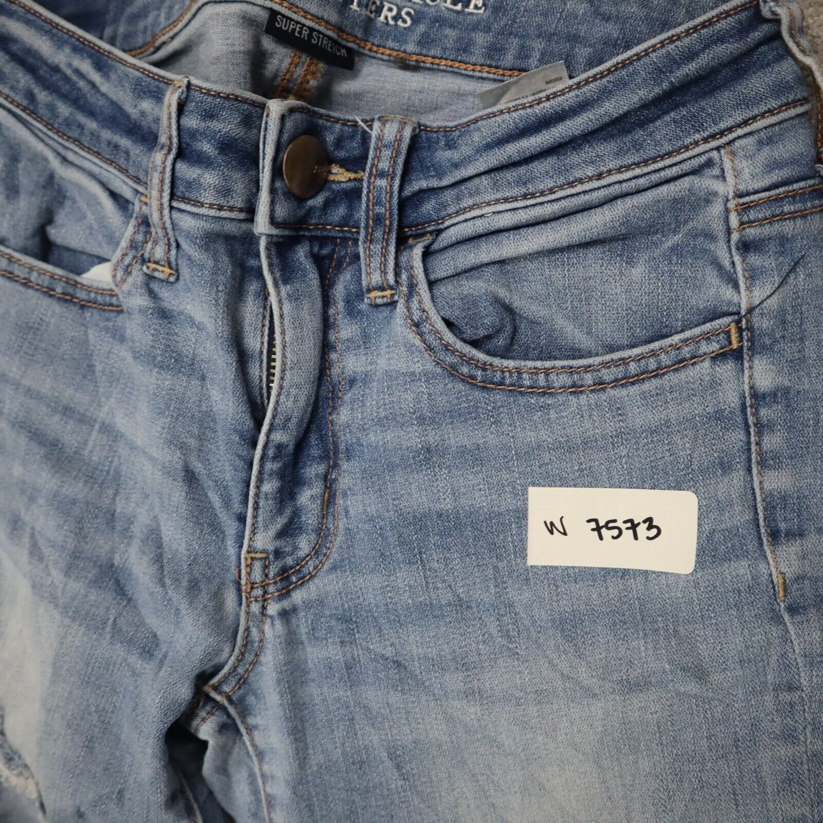 American Eagle Outfitter Womens Super Stretch Jeggings Jeans Blue Size 2 Regular