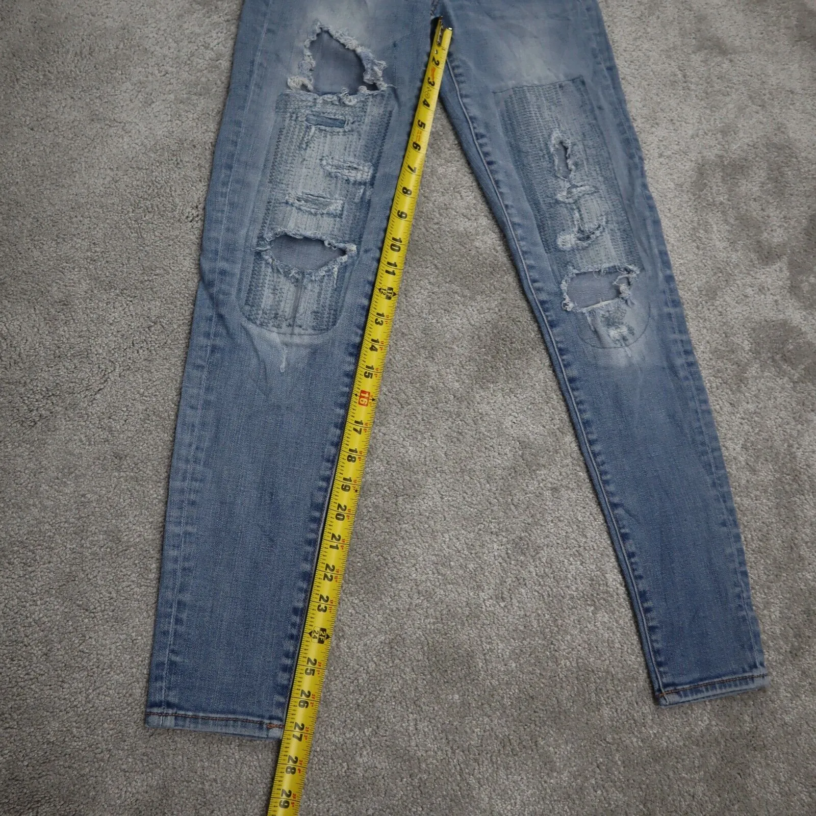 American Eagle Outfitter Womens Super Stretch Jeggings Jeans Blue Size 2 Regular