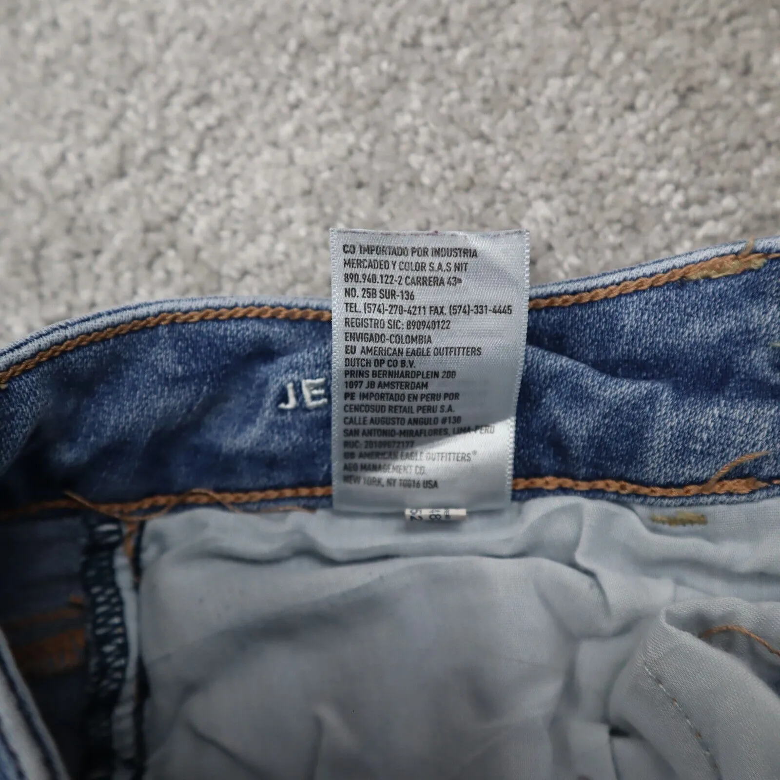 American Eagle Outfitter Womens Super Stretch Jeggings Jeans Blue Size 2 Regular
