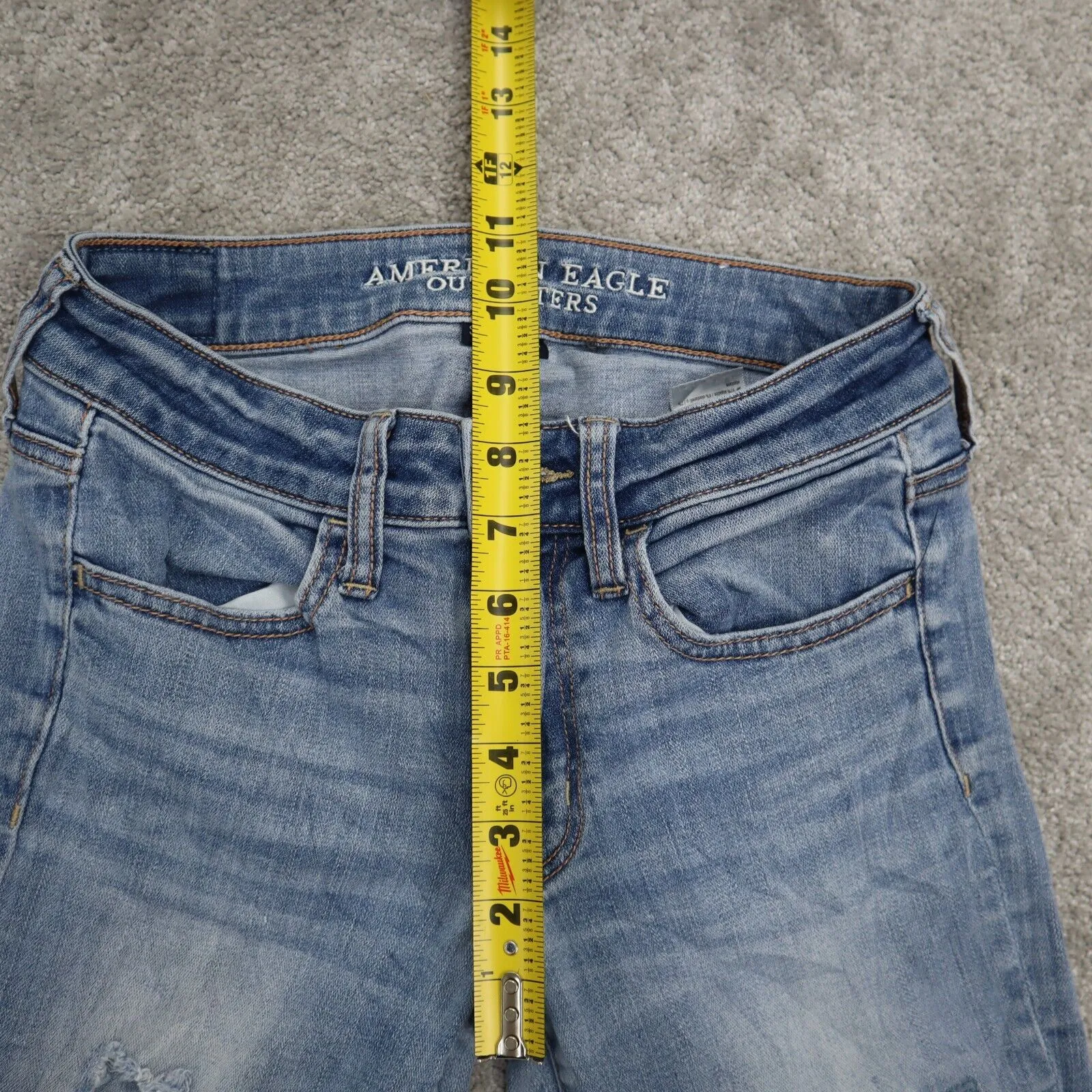 American Eagle Outfitter Womens Super Stretch Jeggings Jeans Blue Size 2 Regular