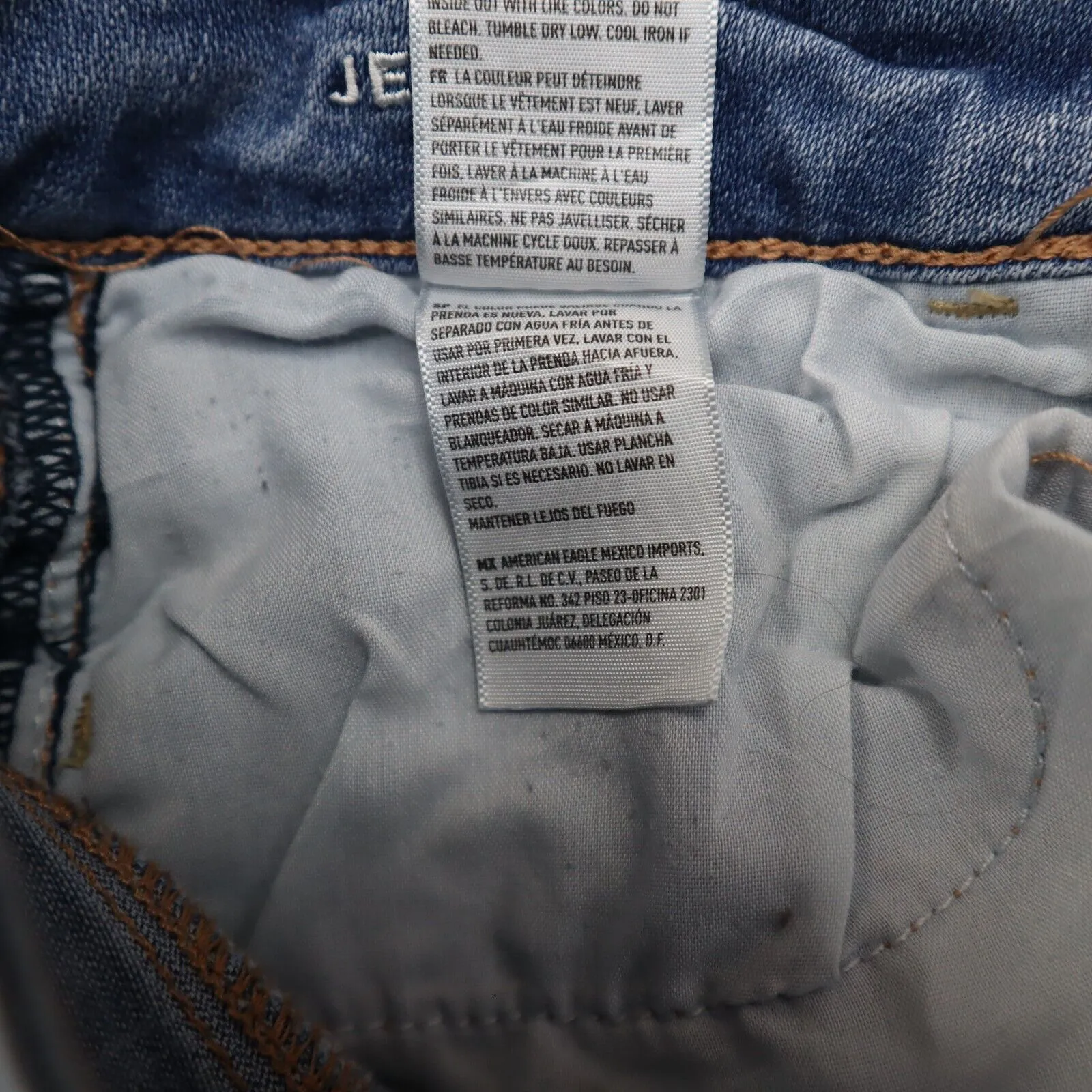 American Eagle Outfitter Womens Super Stretch Jeggings Jeans Blue Size 2 Regular