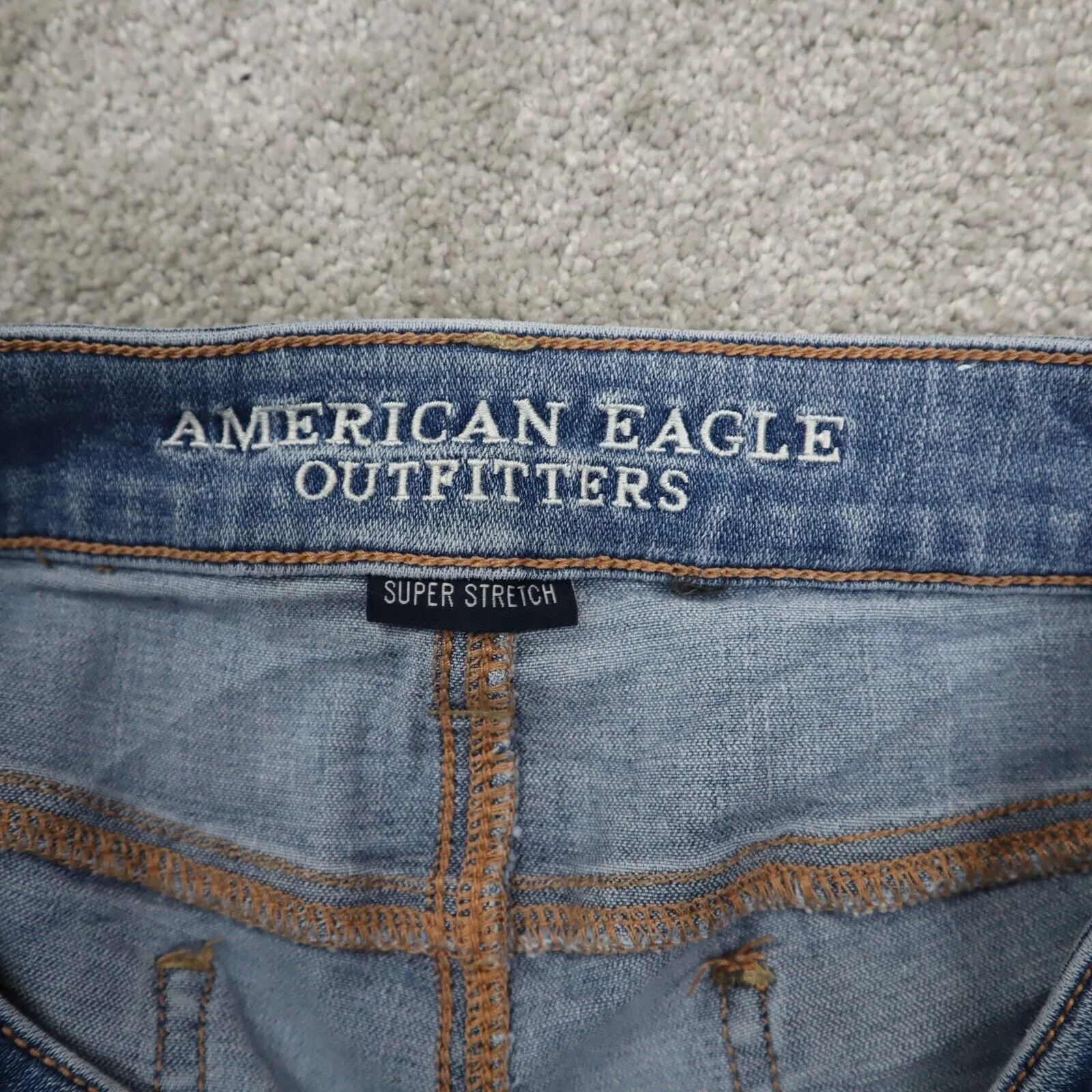 American Eagle Outfitter Womens Super Stretch Jeggings Jeans Blue Size 2 Regular