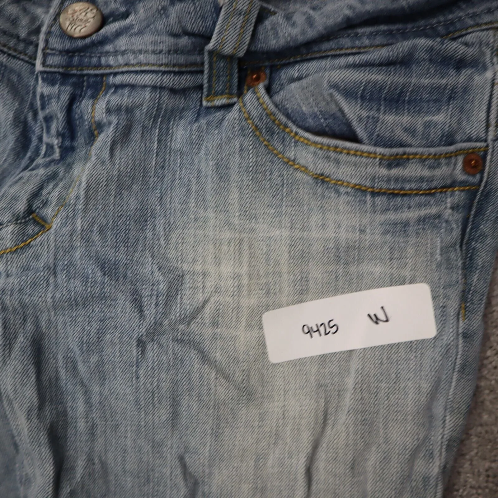 American Eagle Outfitters Womens Straight Leg Jeans Low Rise Blue Size 6Long