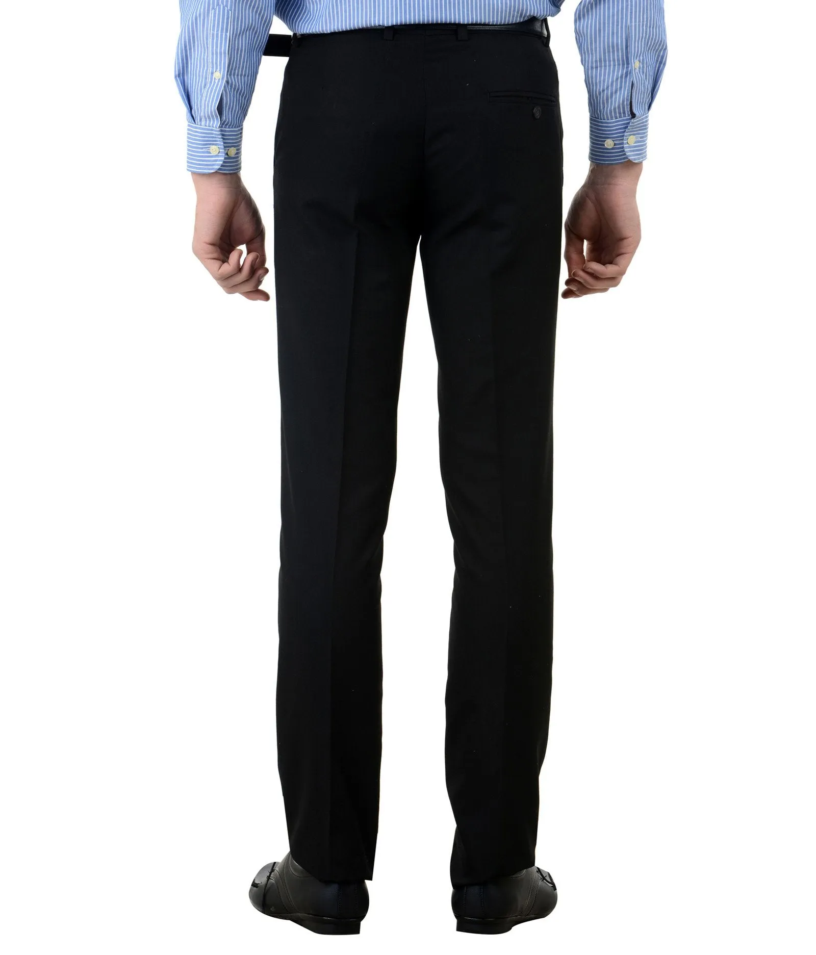 American-Elm Basic Cotton Stylish Black Formal Touser for Men for Workwear/ Party Wear