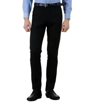 American-Elm Basic Cotton Stylish Black Formal Touser for Men for Workwear/ Party Wear