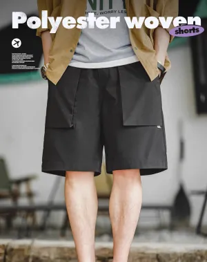 American Retro P44 Woven Large Pocket Straight-Leg Men's Shorts