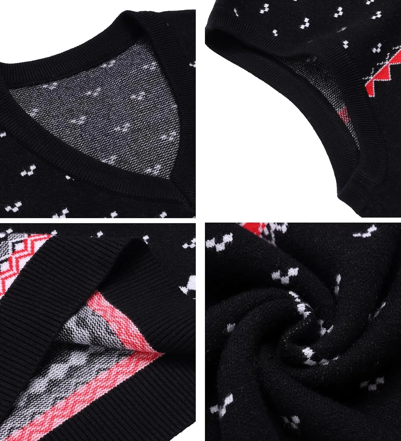 Amussiar Men's Casual Sweater Vest V-Neck Slim Fit Sleeveless Sweater Knitted Pullover Vest