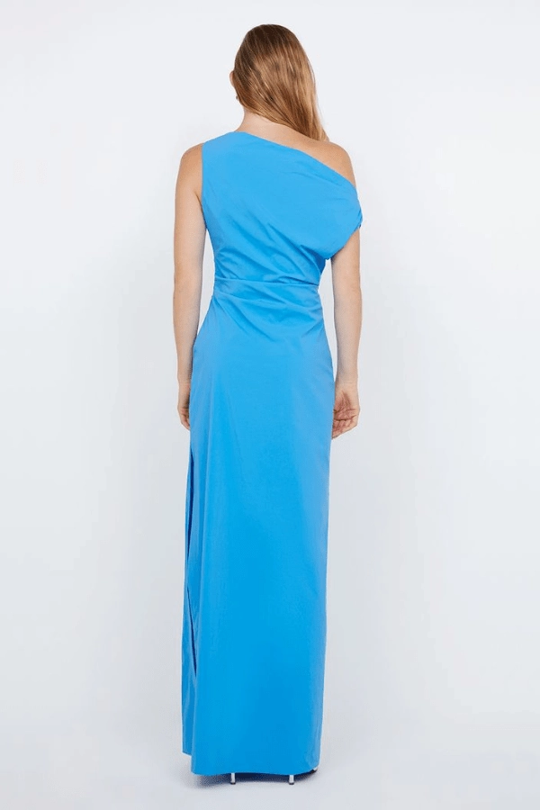 Angelina Asym Maxi Dress Mid Blue Understated Elegance