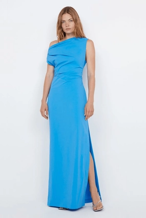 Elegant formal outfit Flawless Waist Fit Angelina Asym Maxi Dress Mid Blue