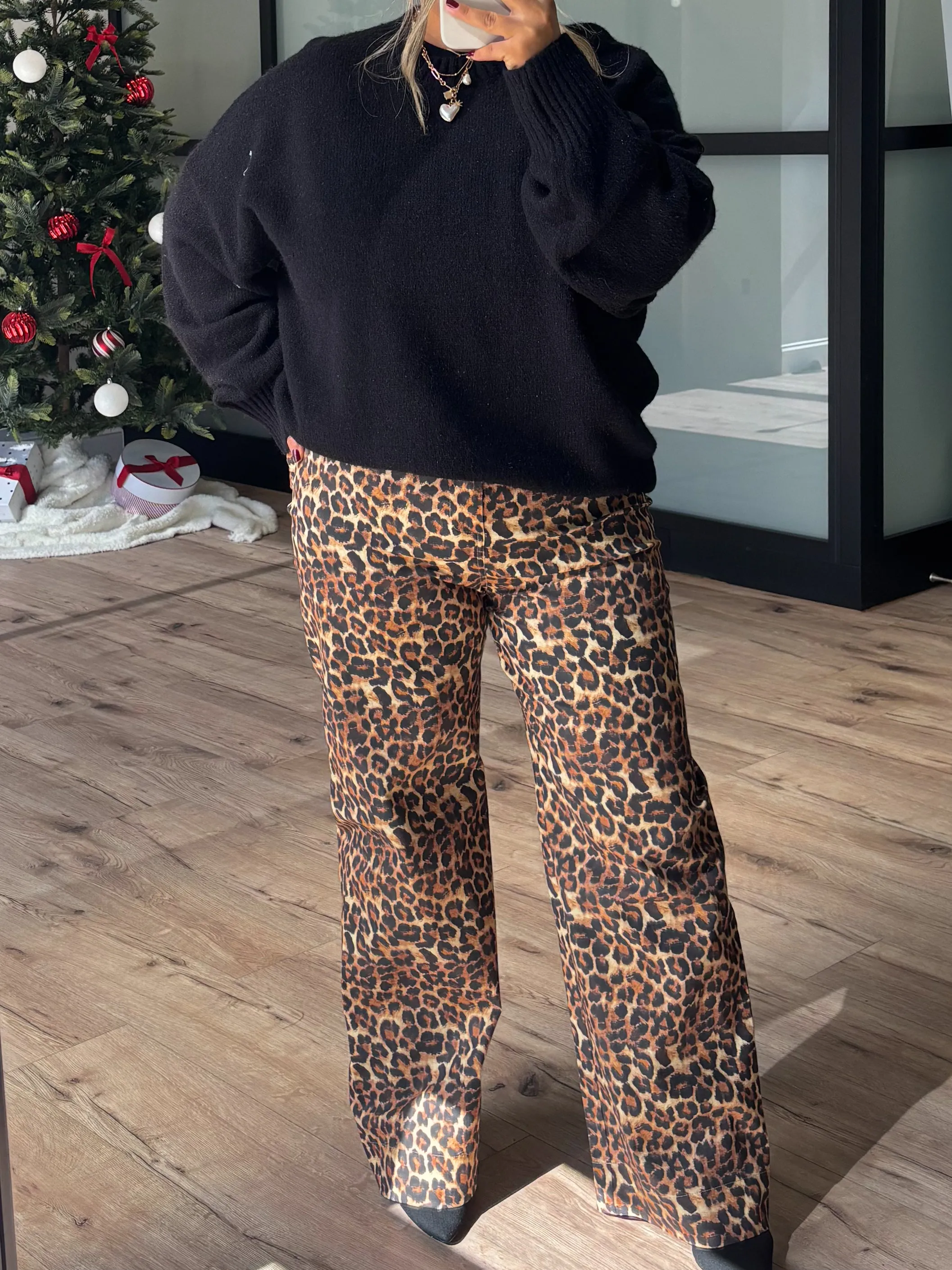 Animal Instinct Wide-Leg Pants