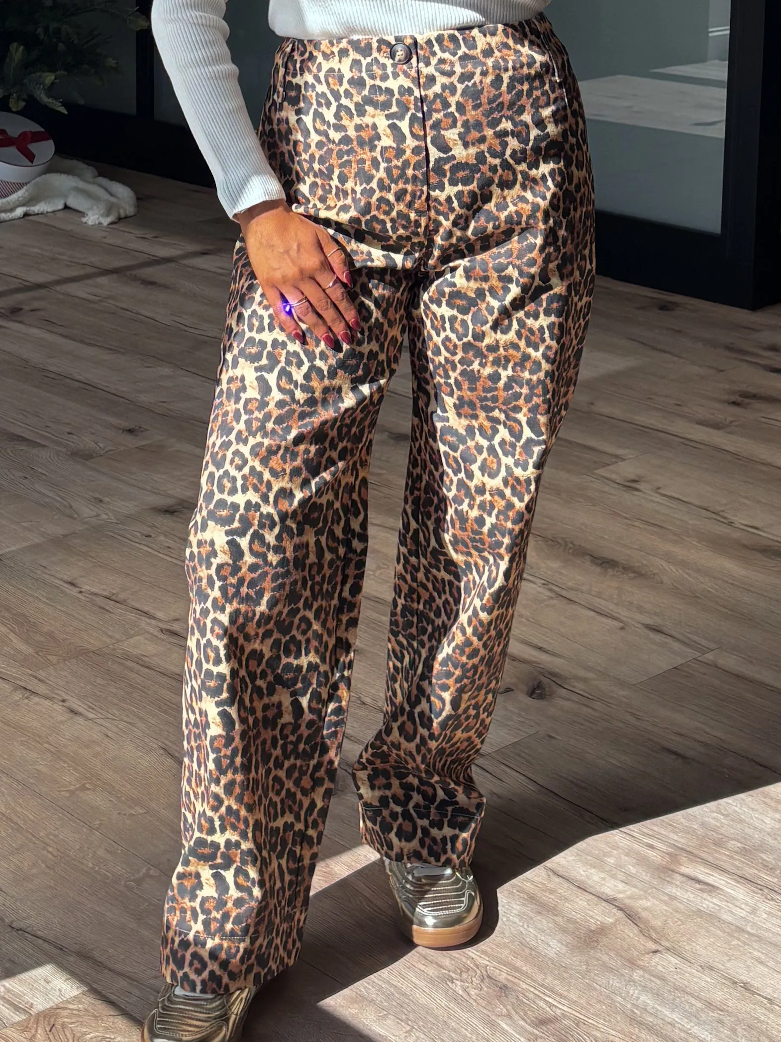 Animal Instinct Wide-Leg Pants