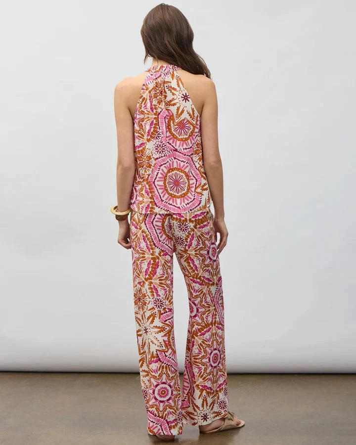 Devon Pant Sunburst Medallion Azalea Pink LowProfileTopstitching