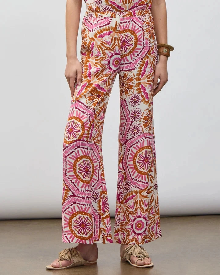 Devon Pant Sunburst Medallion Azalea Pink Seamless Comfort
