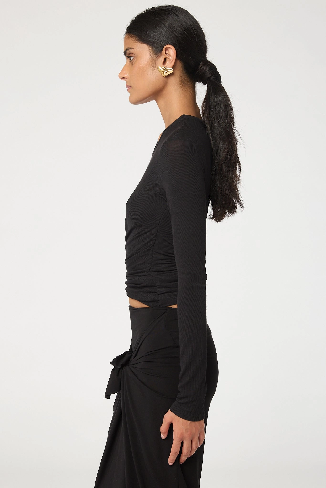 TERA LONG SLEEVE T-SHIRT BiodegradableFabric Curved Hem
