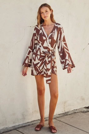Brunch Tone ANYA WRAP MINI DRESS