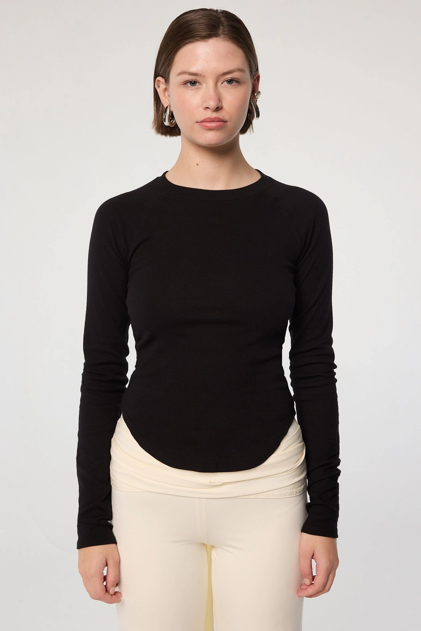 ARELI T-SHIRT Scoop Neck Shape