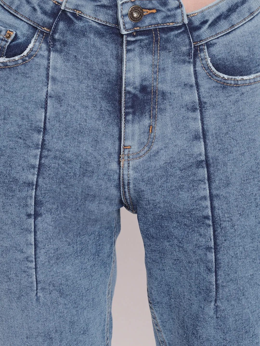 Asymmetric Belt Slim Jeans
