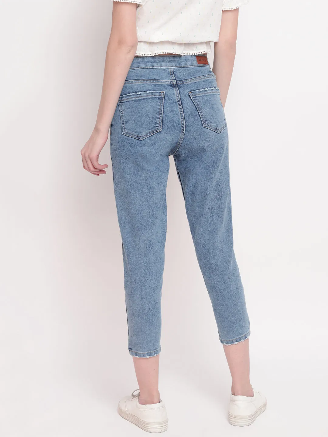 Asymmetric Belt Slim Jeans