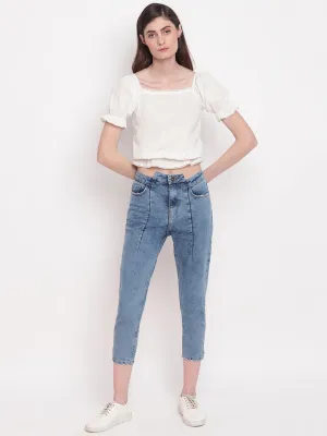 Asymmetric Belt Slim Jeans