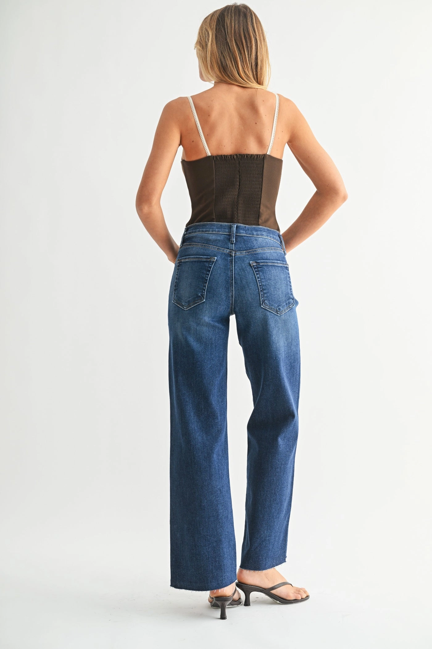 AVA SLIM PALAZZO JEANS Fitted Design