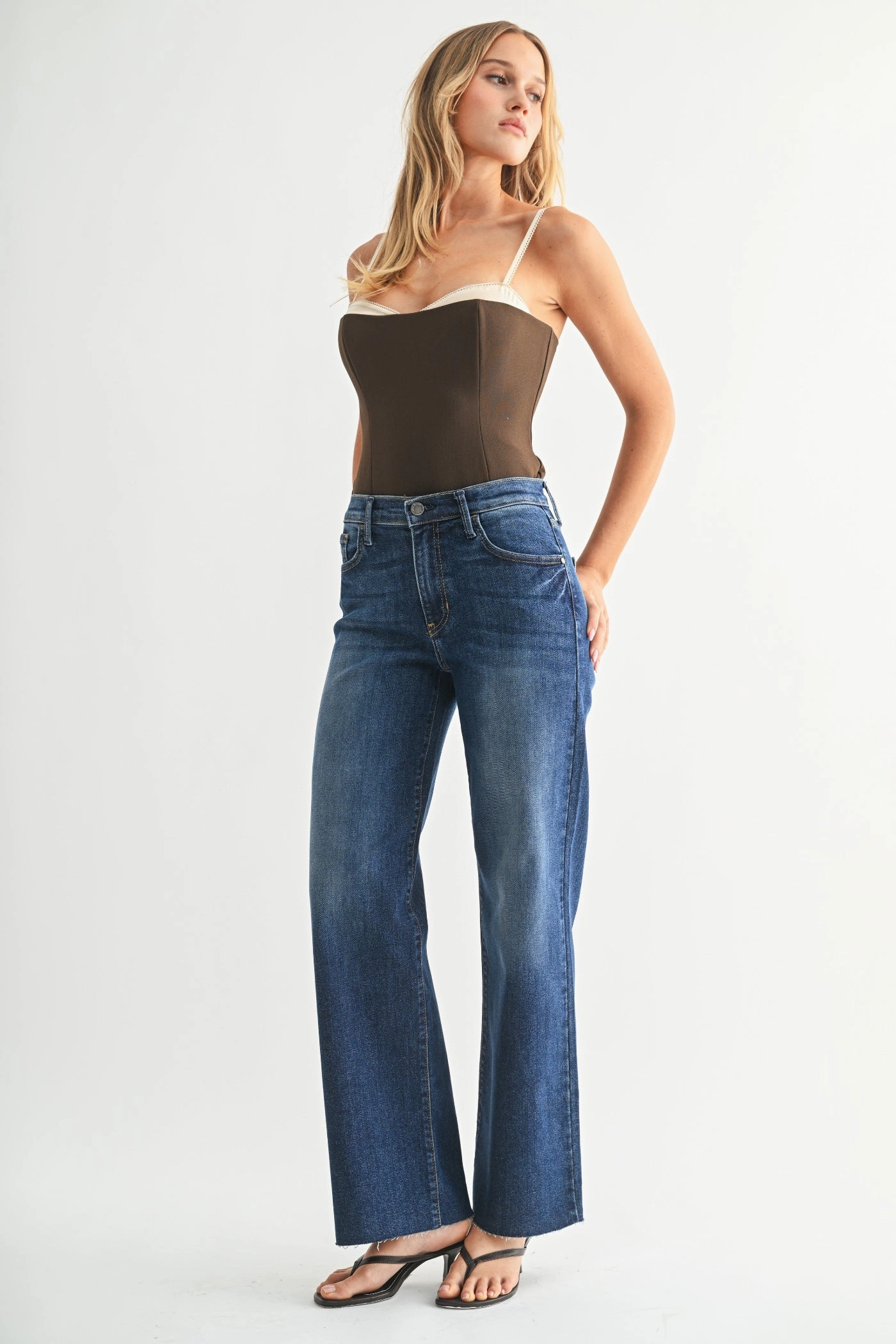 AVA SLIM PALAZZO JEANS Style Essential Light Layers