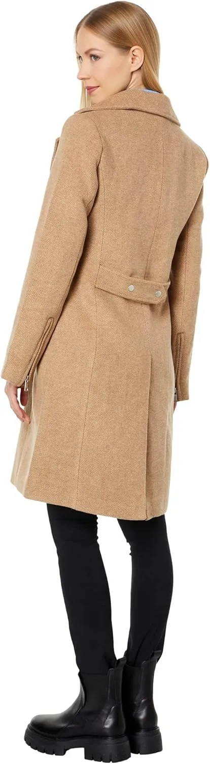 Avec Les Filles Wool Blend Moto Coat