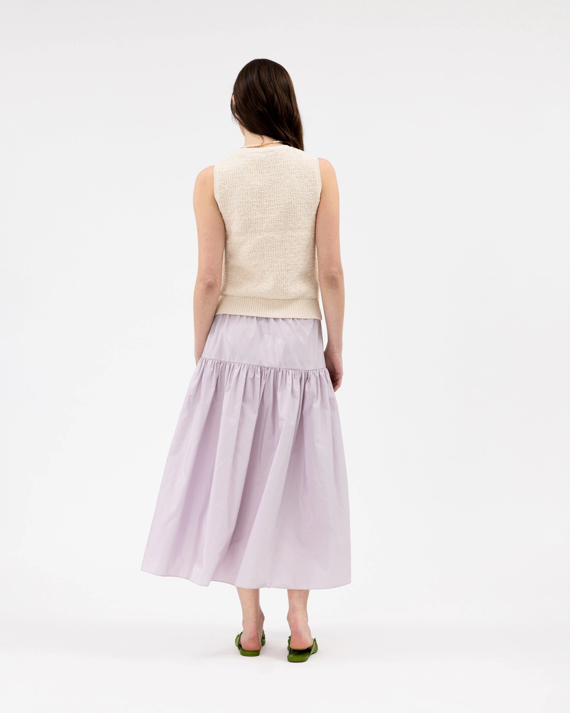 Double Needle Hemming Loose Tee Avril Knit