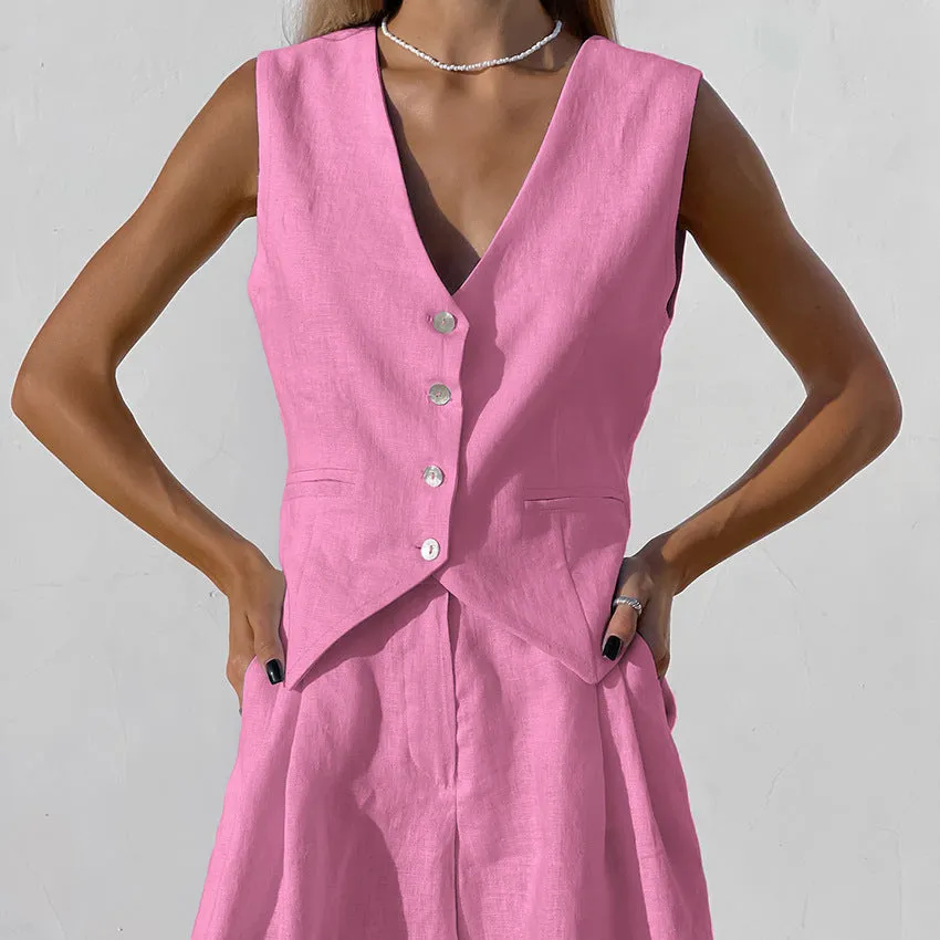 Ayessa™ | Tailored Vest & Shorts Set