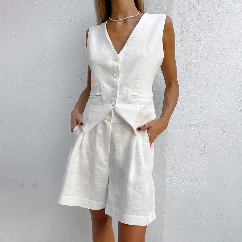 Ayessa™ | Tailored Vest & Shorts Set