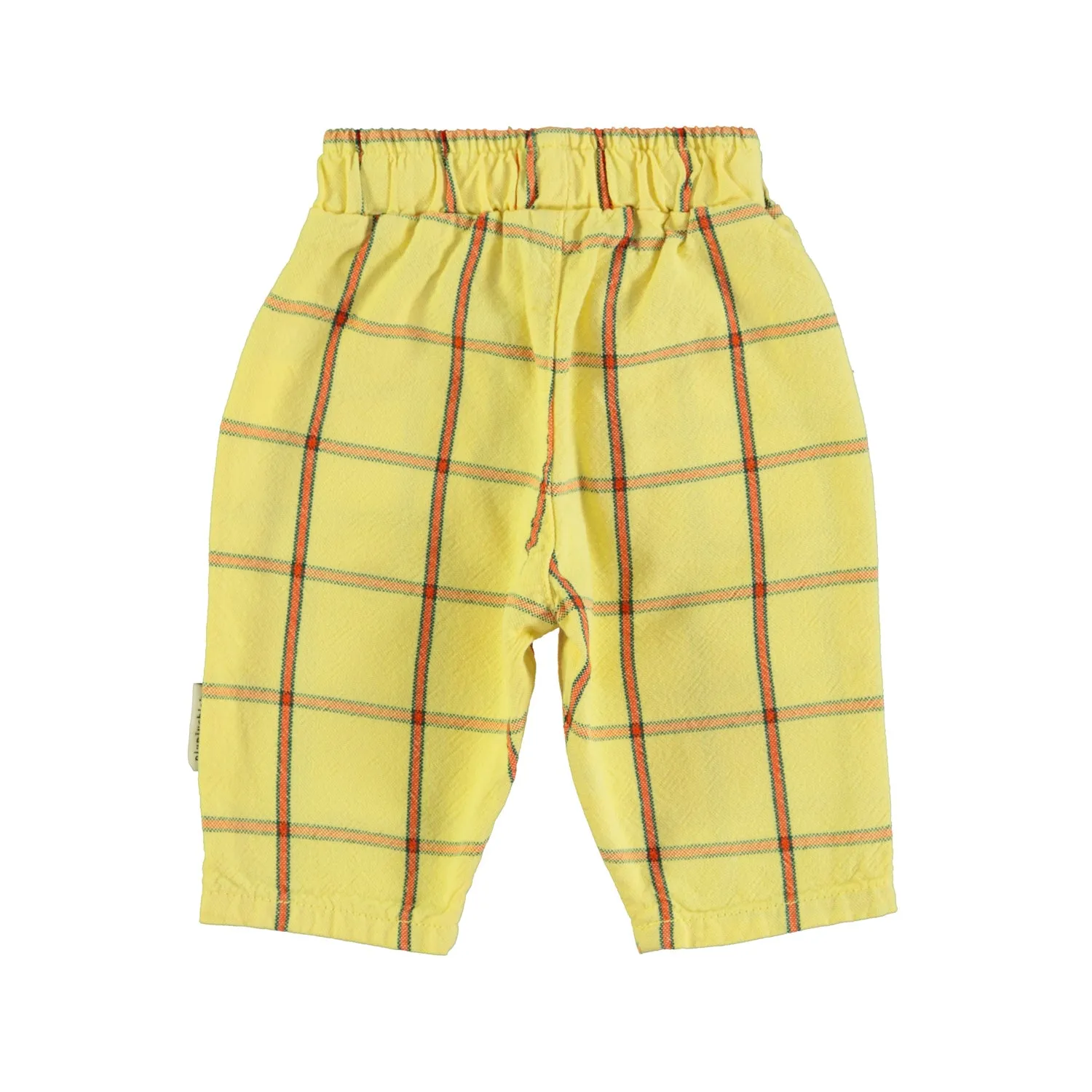 baby unisex trousers | yellow checkered