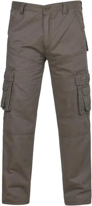 Baggy Cargo Pants Athletic-Fit Solid Multi Pockets Casual Joggers Sport Cotton Sweatpants Utility Loose Trousers