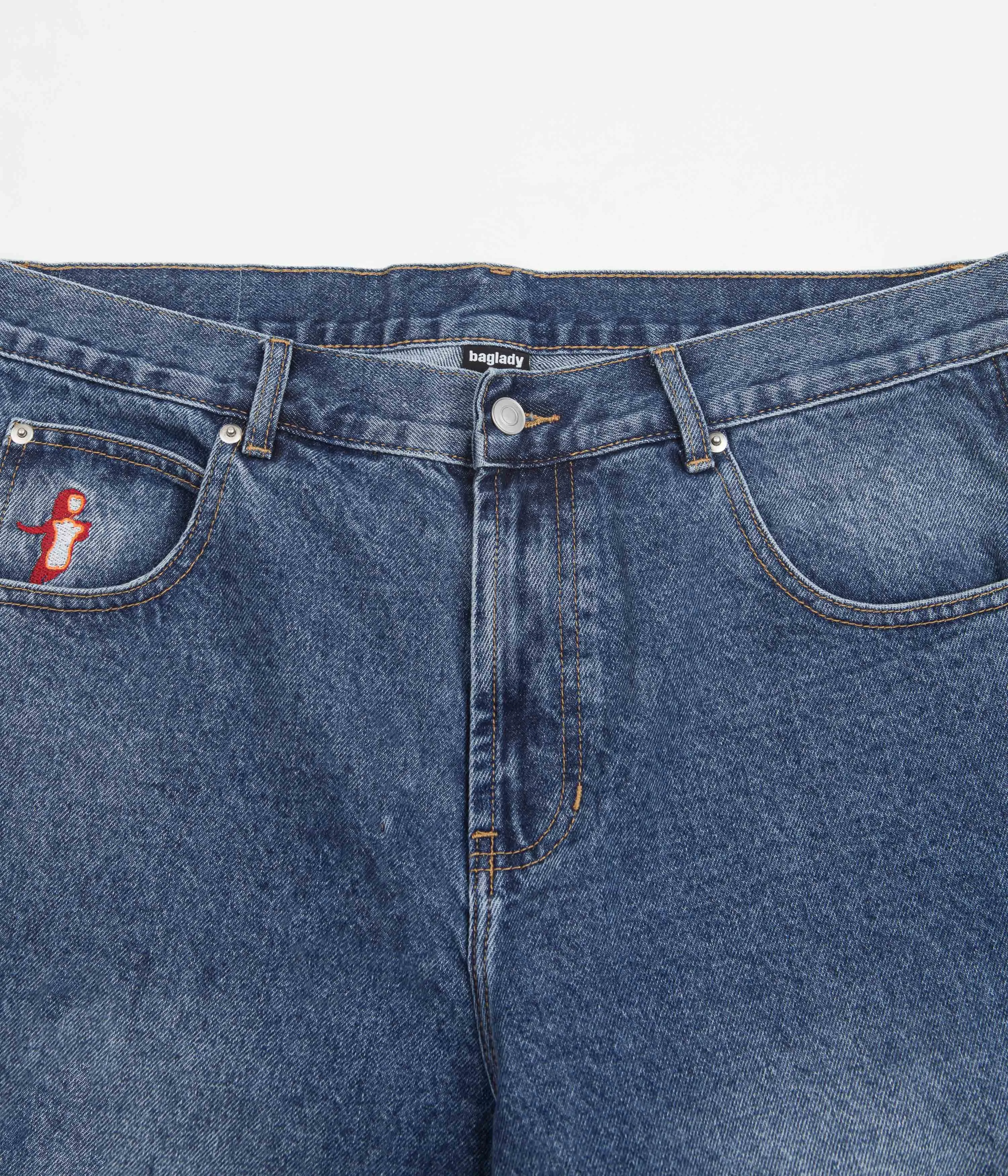Baglady Jean Shorts - Light Blue