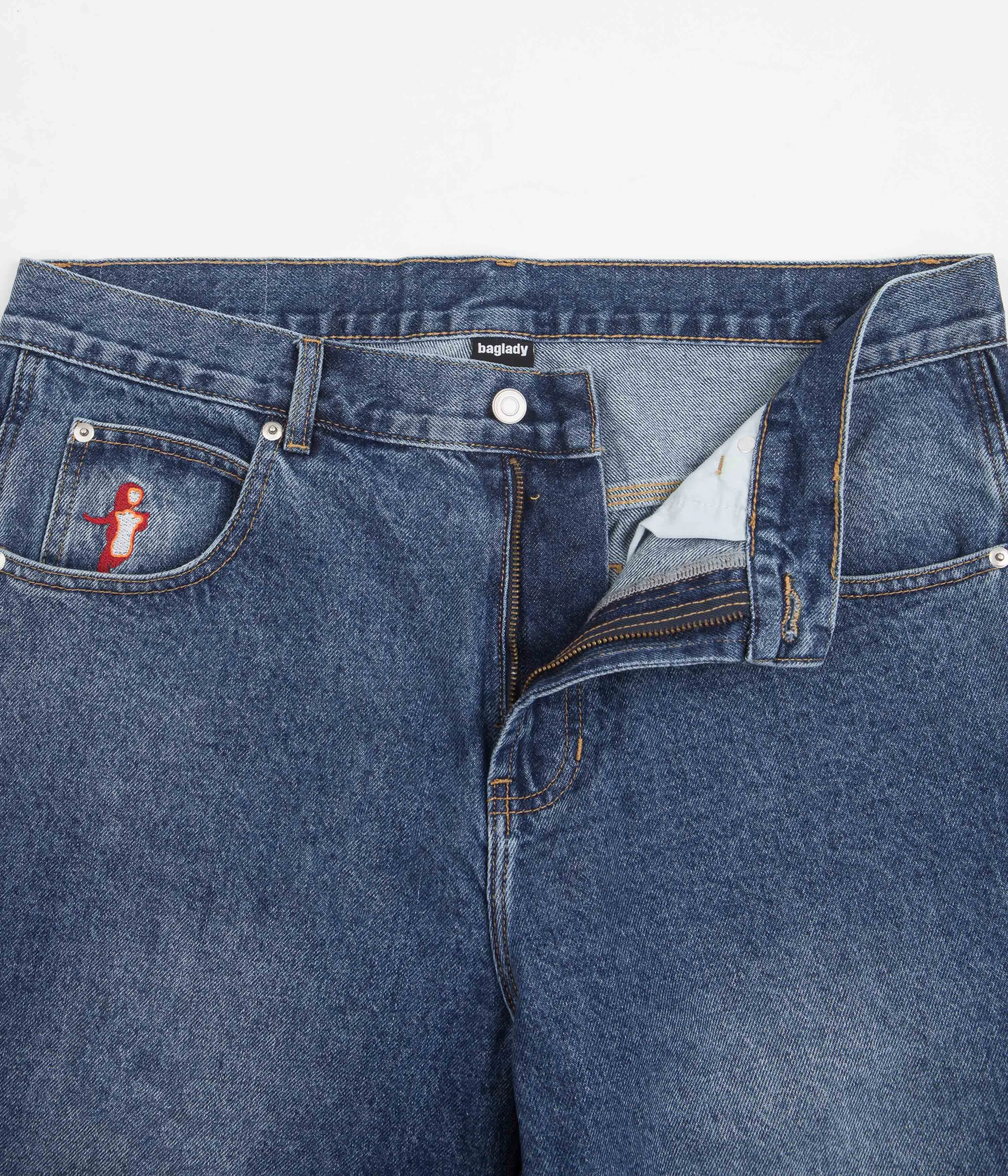 Baglady Jean Shorts - Light Blue