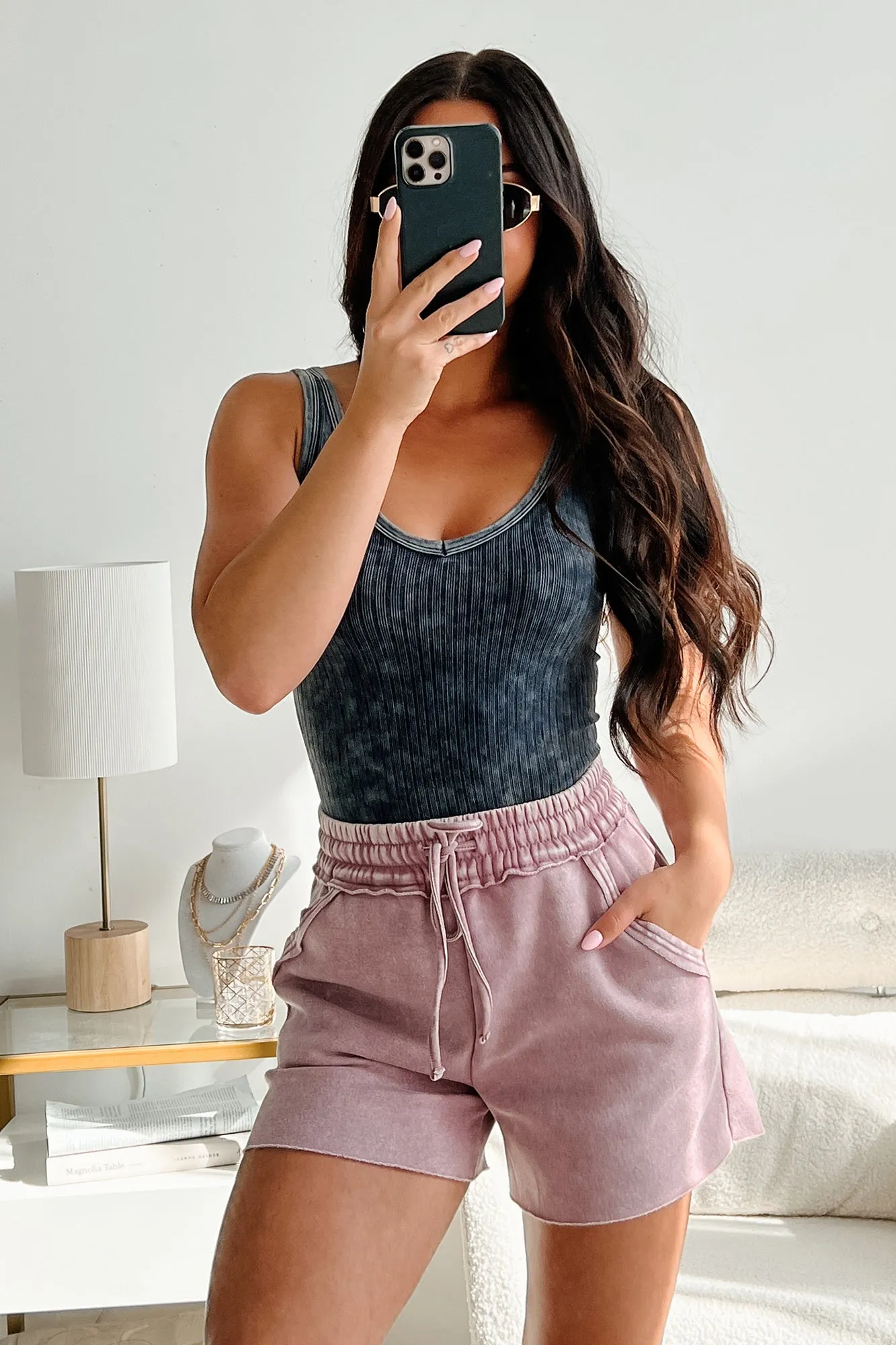 TaglessCollars Bare Essentials Ribbed Sleeveless Top (Ash Black)