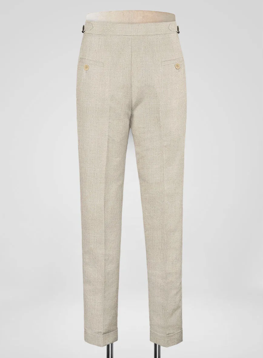 Barn Beige Linen Highland Trousers