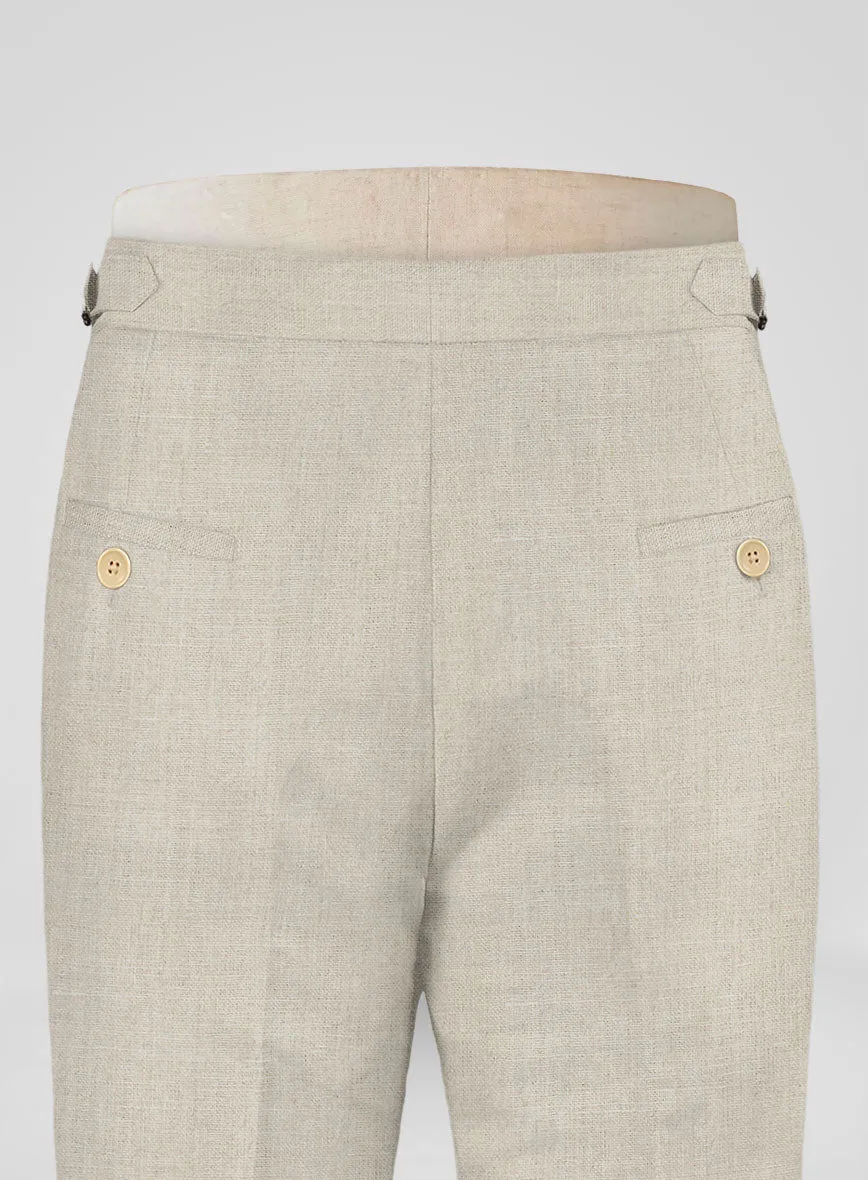 Barn Beige Linen Highland Trousers