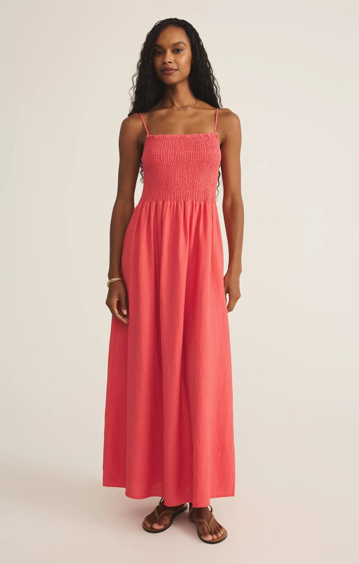 Smart Fit Soft fabric piece BAYSIDE LINEN MAXI DRESS