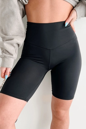 Be In Your Element High Rise Biker Shorts (Black) picnic wear mountain style