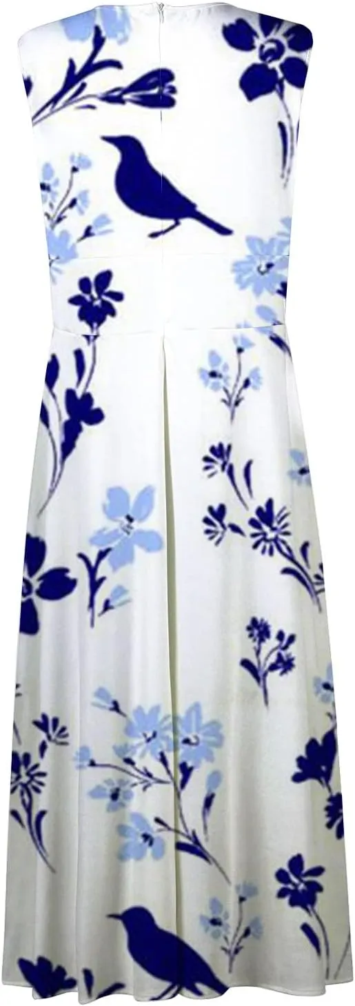 Beach Dresses for Women,Spring Summer Trendy Elegant V Neck Wrap Floral Boho Dress Flowy Ruched Hawaiian Maxi Dress