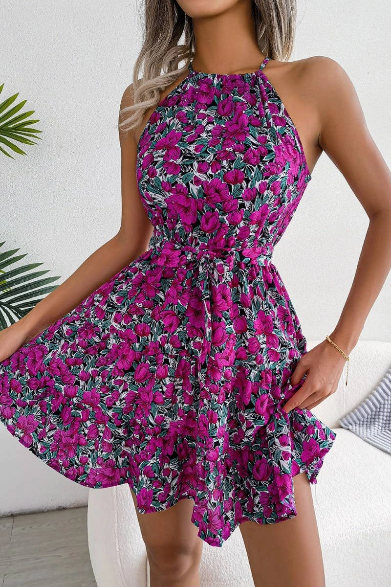 CASUAL FLOUNCY LARGE FLORAL DRESS_CWDSD2531 Fall Ready Fall Go