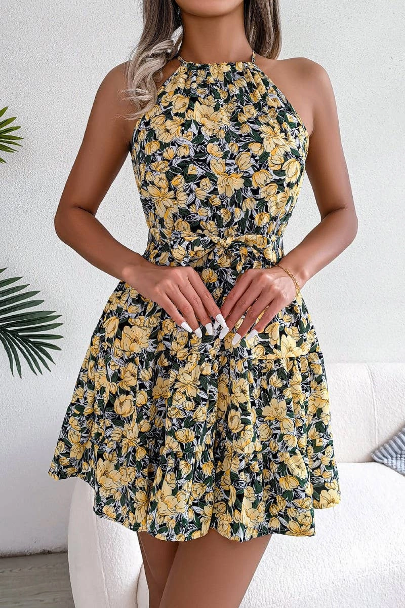 CASUAL FLOUNCY LARGE FLORAL DRESS_CWDSD2531 Velvet-Edge