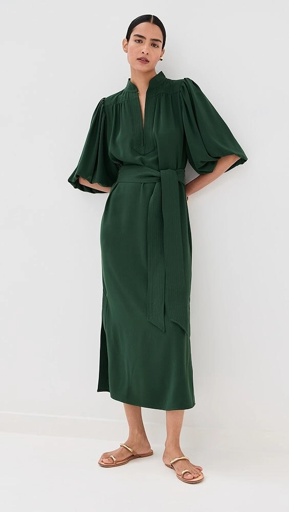 Flawless Waist Fit Dani Dress Alpine Green