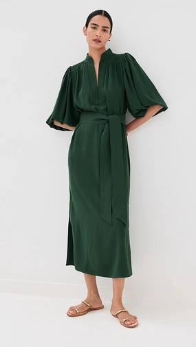 Flawless Waist Fit Dani Dress Alpine Green