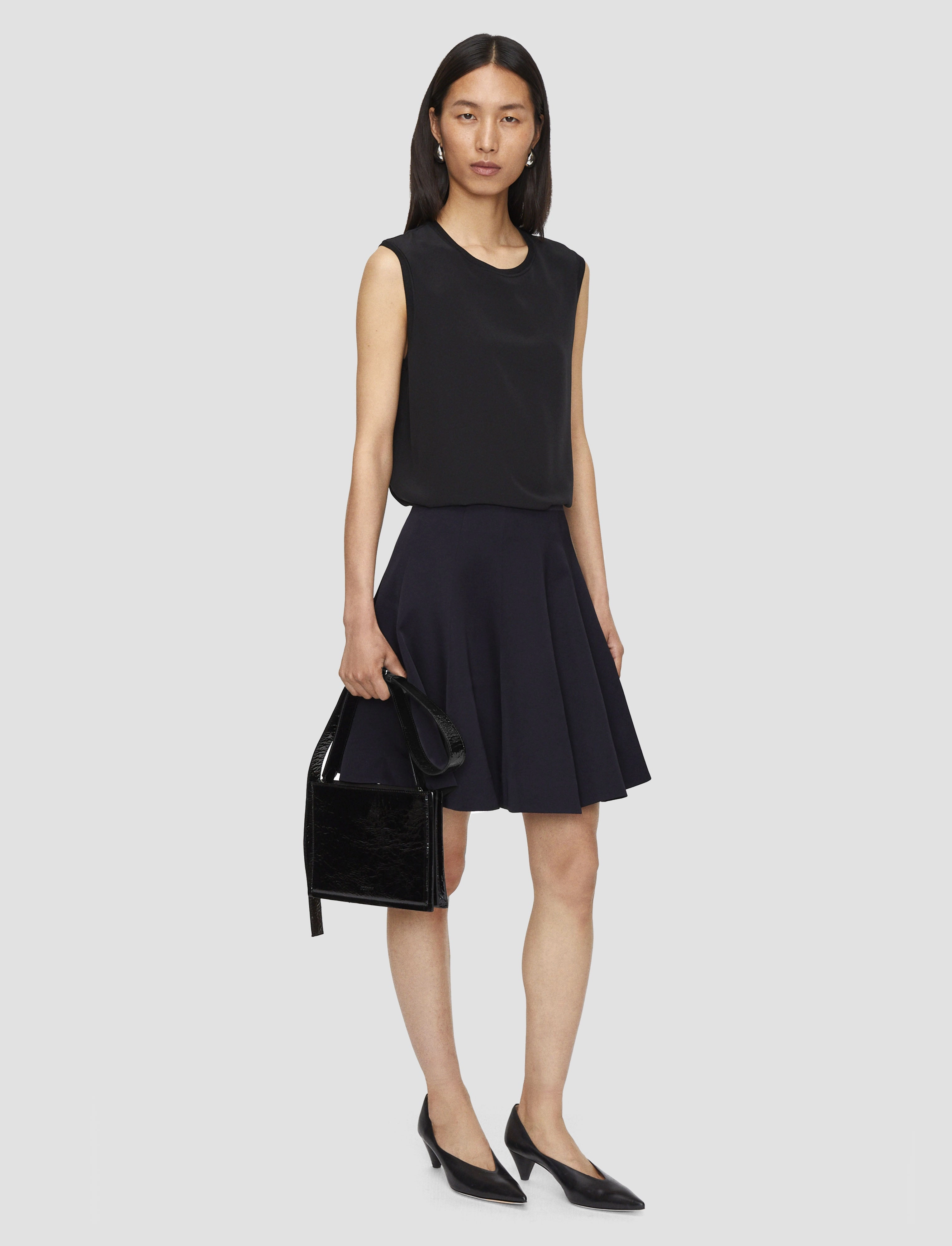 Becca Viscose Crepe Mini Skirt Contemporary Design