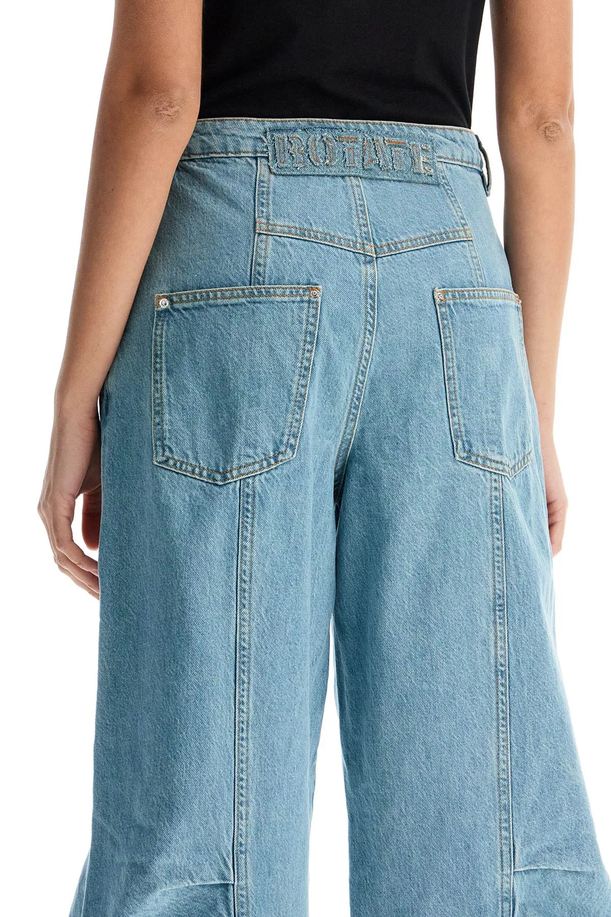 beige blue denim sculptural design jeans 1136403049 BEIGE BLUE DENIM