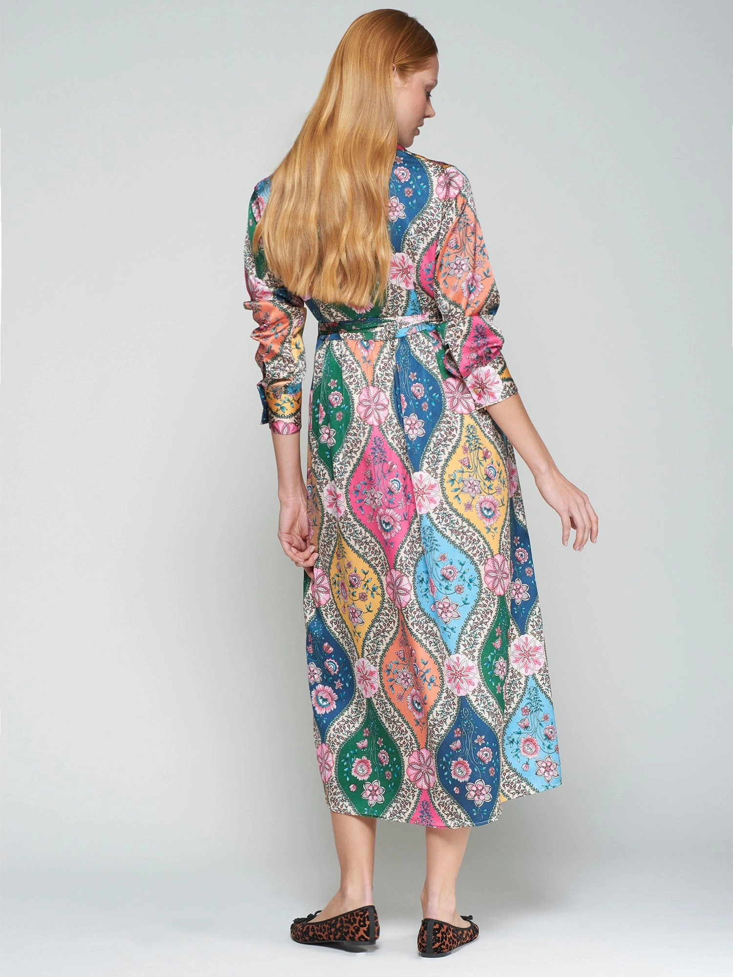 FLORAL SHIRT DRESS Care-Instructions-Included Casual Silhouette