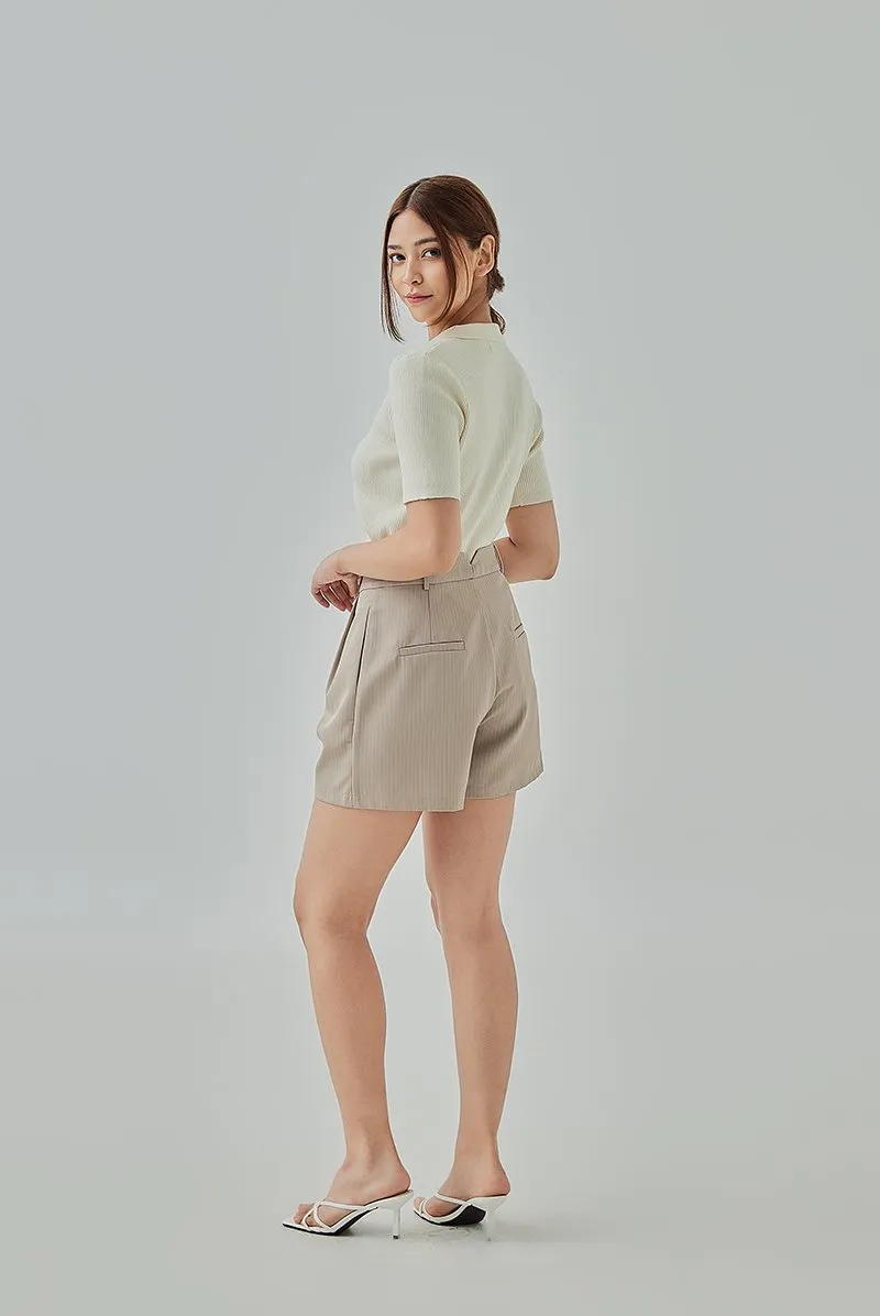 Bella Striped Tailored Shorts