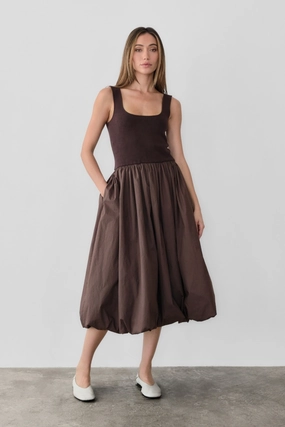 BELLA MIDI DRESS Silky Touch Cute Touch