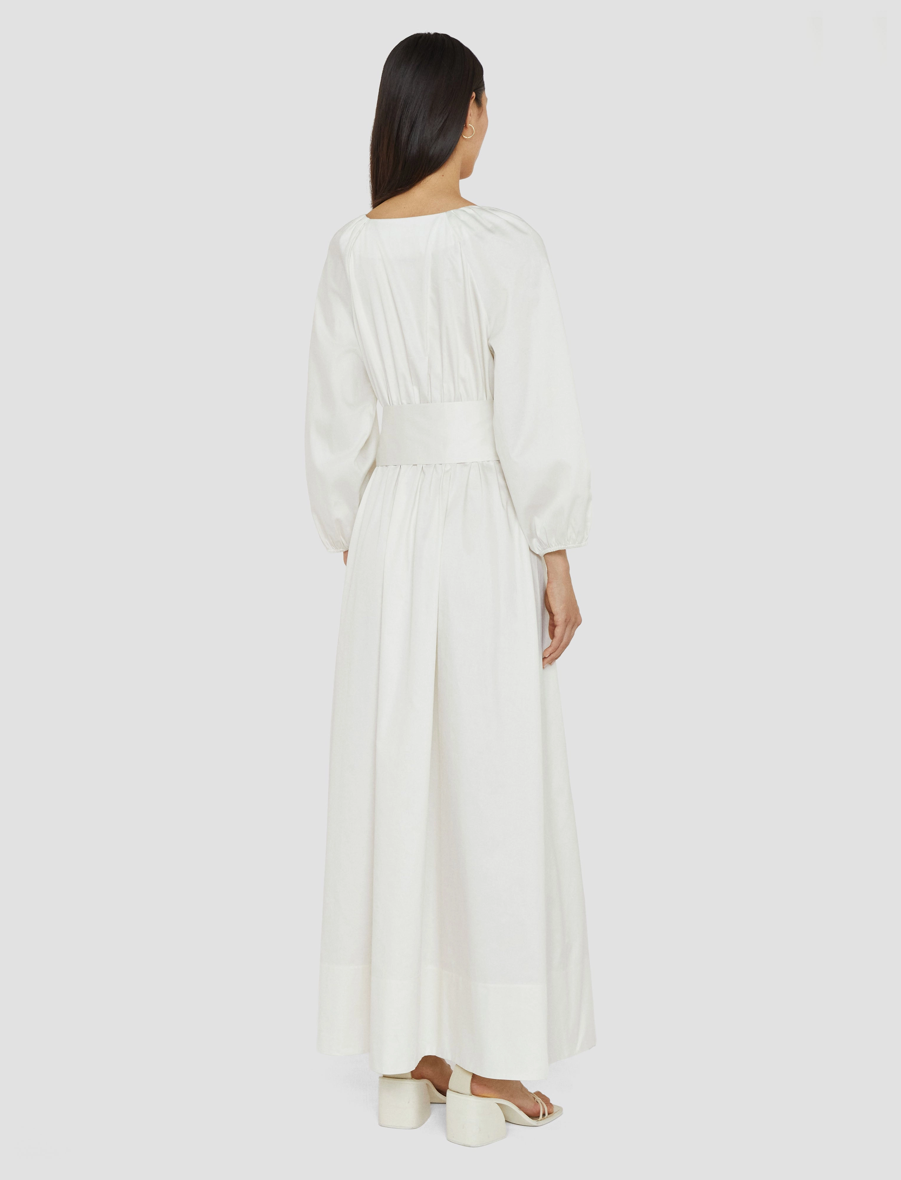 Bellan Cotton Sateen Dress Effortless Piece Smooth Layering